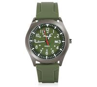 APXEL Reloj Analógico de Cuarzo, Reloj Hombre, Moda de Negocios Relojes con Fecha, con Correa en Silicona para Combinar con Moda Casual O Actividad Deportiva (Correa Verde y Esfera Verde)