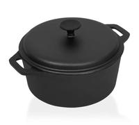 APXESS Olla de Hierro Fundido 5 L - Cacerola para guisos y cazuelas, color | Distribución uniforme del calor, multiusos, mango de protección contra el calor