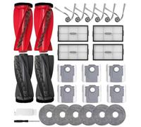 APZOVO Accesorios Recambios para Roborock Saros 10R/Saros 20/Qrevo CurvX/Curv 2 Pro/Curv 2 ProX, 2 Cepillo Principal, 4 Filtro HEPA, 6 Paño, 6 Bolsa de Polvo, 6 Cepillo Laterale