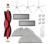 APZOVO Kit de Accesorios de Repuesto Recambio con Roborock S5 Max S6 Max S6 Pure S6 MaxV S50 S51 S55 S60 S65 S5 S6, 2 Filtro, 3 Cepillo Laterale de Silicona, 1 Cepillo Principal, 2 Paño