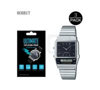 (AQ-800E) 3 protectores de pantalla a prueba de explosiones Casio AQ-800E AQ-800EG HD PET transparente pantalla