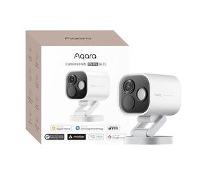 Aqara 4MP Cámara Hub G5 Pro WiFi, HomeKit Secure Video, Enrutador de Borde Thread, Camara Vigilancia 2,4/5 GHz WiFi Exterior,Visión Nocturna Color, Thread/Zigbee, Compatible Alexa, Google, Blanco