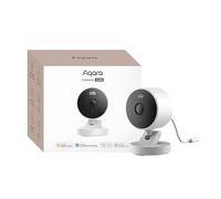 Aqara Camara Vigilancia WiFi Interior/Exterior G100, HomeKit Secure Video | Visión Nocturna a Color con Foco, 2K, Detección IA, Wi-Fi 6, Audio Bidireccional, Compatible con Alexa, Google, Blanco