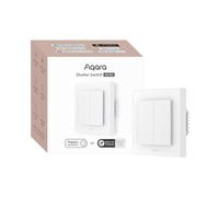 Aqara Interruptor de Obturador H2 EU (Requiere Cable Neutro) - Thread/Zigbee, para Persianas Enrollables/Toldos,2 Botones Inalámbricos Adicionales, Compatible con Apple Home, Alexa, Home Assistant