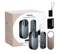 Aqara Smart Lock U200 Kit Cerradura Inteligente Matter, Negra, con Etiqueta NFC y accesorios