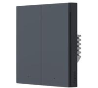 Aqara Smart Wall Switch H1 EU - Interruptor doble sin cable neutro, Zigbee 3.0, gris