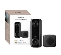 Aqara Timbre con Cámara G400, PoE/Wi-Fi, HomeKit Secure Video, Vista de Pies a Cabeza 2K HD, Wi-Fi 6 de 2,4/5 GHz, Compatible con Alexa/Google/SmartThings, Detección Local y Grabación 24/7, IP65
