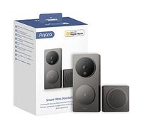 Aqara Timbre de Vídeo G4 (Timbre Incluido), Cámara de HomeKit Secure Video FHD 1080p, Reconocimiento Facial Local y Automatizaciones, Inalámbrico o con Cable, Soporta Apple Home, Alexa, Google, Gris