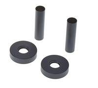 Aqbau® Cubierta Rosetones para CUERPO CALEFACTOR con tubo protector | Manguito tubular, Calefacción, Radiador (Negro)