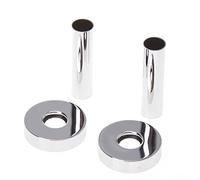 Aqbau® Embellecedor para cuerpo de calefacción con tubo de protección, manguito de tubo, radiador (cromado)