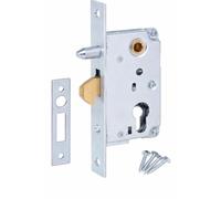 Aqbau ude Puerta Corredera 72/40 mm |Cerradura de Inserción para Puertas Interiores y Exteriores | Muy Sencillo para Montar
