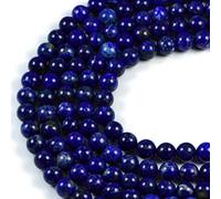 AqBeadsUk Premium Genuine Semi Precious Natural Lapis Lazuli 8mm Round Gemstone Jewellery Making Beads On 15 Inch Strand