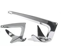 AQBOATS Ancla tipo Bruce Trefoil de 7,5 kg de acero Aisi 316 pulido a espejo para uso náutico barco bote