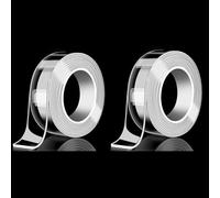 AQCDPJYU 2 rollos de cinta nano de 3 cm de ancho y 2 mm de grosor, opciones de longitud de 1 m/2 m/3 m/5 m, reutilizable, transparente, sin rastro, súper fuerte for decoración del hogar(1meter)