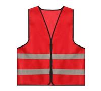 AQCDPJYU Chaleco de seguridad con tira reflectante, fluorescente de alta visibilidad for emergencias de motocicletas y coches, 1 ud.(Red)
