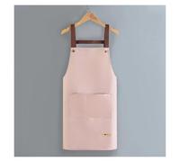 AQCDPJYU Delantal profesional impermeable for mujer con bolsillos, uniforme de chef y camarero de moda for cocina.(Pink)