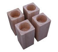 AQCDPJYU Elevadores de Cama de Madera, 4 elevadores de Muebles de Madera Natural, Varios tamaños(5.5 * 7cm)