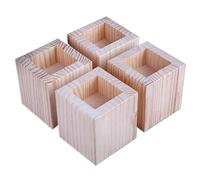 AQCDPJYU Elevadores de Cama de Madera, Extensores de Patas de Muebles de Madera de 4 Piezas, Soportes de Colores de Madera de Varios tamaños(10 * 10 * 13cm)