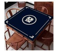 AQCDPJYU Juego de Mahjong con Accesorios: dominó, Cartas de póker, tapete de Goma Antideslizante, Funda for Mesa de Juego y Bolsa de Transporte.(Blue,39.4x39.4in/120x120cm)