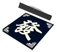 AQCDPJYU Juego de Mahjong, tapete Antideslizante con reducción de Ruido, tapete de Mesa Mahjong con Estampados, for Juegos de póker, Cartas, Mahjongg, dominó(Blue,23.6x23.6in/60x60cm)