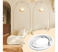 AQCDPJYU Kit de Arco for embellecedor de Pared, PVC Curvado Blanco Flexible, moldura de Varios tamaños cortable y pintable for decoración Multiusos en Interiores(1 * 300cm)