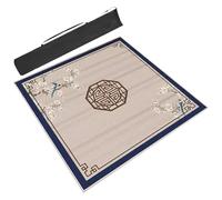 AQCDPJYU Mahjong Game Set Accessory: Square Thick Mahjong Mat (Anti Slip, Noise Reducing) - Table Card Game Mat with Storage Bag(23.6x23.6inch/60x60cm)