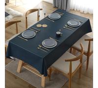 AQCDPJYU Mantel | Impermeable | PVC Limpio con un paño | Rectángulos | for Cocina Picnic al Aire Libre Interior | Mantel(Navy Blue,120x170cm)