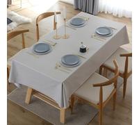 AQCDPJYU Mantel | Impermeable | PVC Limpio con un paño | Rectángulos | for Cocina Picnic al Aire Libre Interior | Mantel(Light Brown,140x180cm)