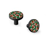 AQCDPJYU Paquete de 6 pomos de gabinete de fútbol, base blanca, tiradores de cajón de aleación de zinc for cocina, baño y aparador(Black)