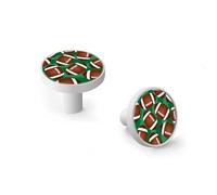 AQCDPJYU Paquete de 6 pomos de gabinete de fútbol, base blanca, tiradores de cajón de aleación de zinc for cocina, baño y aparador(White)