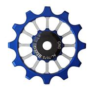 AQCDPJYU Polea de Cambio Trasero de Bicicleta 12T, Rueda guía Suave y Duradera for Bicicletas de Carretera Plegables MTB(Blue)