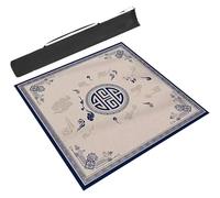 AQCDPJYU Tapete Cuadrado Grueso for Mesa de Mahjong (Respaldo de Goma): Funda Antideslizante y antirruido for Mahjong, Cartas, póker y dominó.(Blue,35.4x35.4in/90x90cm)