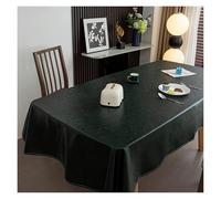 AQCDPJYU Tapete de Escritorio de Cuero, Mantel Encerado con Aceite, Cubierta de Mesa Rectangular Suave y Lavable for Banquetes y hoteles(Dark Green,140x180cm)