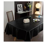 AQCDPJYU Tapete de Escritorio de Cuero, Mantel Encerado con Aceite, Cubierta de Mesa Rectangular Suave y Lavable for Banquetes y hoteles(Black,140x140cm)