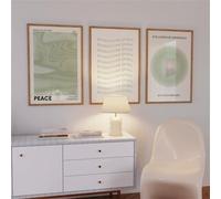 AQCQDQ Juego de 3 pósteres de aura degradado verde, naturaleza fresca, aura verde, juego de murales de acuarela esthetic para salón, lienzo elegante de, sin marco (40 x 50 cm)