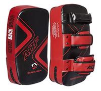 AQF Almohadilla para Brazo Curvada para Golpes para Kick Boxing Tailandés MMA Manoplas Boxeo de Protección para Golpes con Enfoque al Muay Thai (Pareja, Rojo)