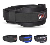 AQF Cinturon Lumbar Gimnasio, 14 cm Amplio Contorneado Neopreno Faja Lumbar, Cinturones Hombre Mujer para Sentadillas, Deadlifts Powerlifting Musculacion Cinturon Lastre Gimnasio (XL, Negro)