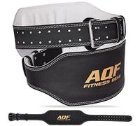 AQF Cinturon Lumbar Gimnasio, 4" 6" Amplio Cuero Acolchado Cinturón Gym, Powerlifting Belt con Acero Rodillo Hebilla, Cinturon Halterofilia para Levantamiento & Fitness