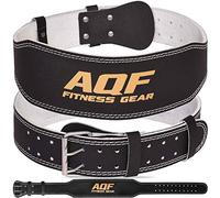 AQF Cinturon Lumbar Gimnasio, 4" 6" Amplio Cuero Acolchado Cinturón Gym, Powerlifting Belt Con Acero Rodillo Hebilla, Cinturon Halterofilia Para Levantamiento & Fitness
