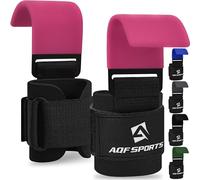 AQF Correas De Ganchos Para Levantamiento De Pesas, Agarre De Goma Antideslizante De 8 mm De Grosor Acolchado De Neopreno Con Doble Costura Para Levantamiento De Potencia, Peso Muerto (Rosa)