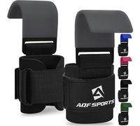 AQF Correas De Ganchos para Levantamiento De Pesas, Agarre De Goma Antideslizante De 8 mm De Grosor Acolchado De Neopreno con Doble Costura para Levantamiento De Potencia, Peso Muerto (Gris)
