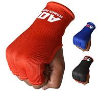 AQF Guantes Interiores de Boxeo elásticos Protectores de puños Guantes alternativos a Vendas de Mano Transpirables (Rojo, S)