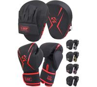 AQF Kit Boxeo, Guantes con Manoplas, Kickboxing MMA Muay Thai Entrenamiento