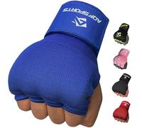 AQF Muay Thai - Guantes Interiores Acolchados de Gel para Boxeo, puños Acolchados, Color Azul, Talla M