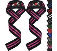 AQF Neopreno Acolchado Straps Powerlifting, Straps Gym Levantamiento De Pesas con Soporte Muñequera, Agarraderas Gym, Muñeqeras Para Entrenamiento, Culturismo Potencia (Negro & Rosa)