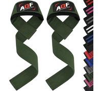 AQF Neopreno Acolchado Straps Powerlifting, Straps Gym Levantamiento De Pesas con Soporte Muñequera, Agarraderas Gym, Muñeqeras Para Entrenamiento, Culturismo Potencia (Militar Verde)