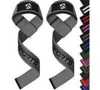 AQF Neopreno Acolchado Straps Powerlifting, Straps Gym Levantamiento De Pesas con Soporte Muñequera, Agarraderas Gym, Muñeqeras Para Entrenamiento, Culturismo Potencia (Gris Gel Empuñadura)