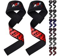 AQF Neopreno Acolchado Straps Powerlifting, Straps Gym Levantamiento De Pesas con Soporte Muñequera, Agarraderas Gym, Muñeqeras Para Entrenamiento, Culturismo Potencia (Empuñadura de Gel Negro)