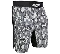 AQF Pantalones Hombre, Boxeo Entrenamiento Pantalon, Shorts Deportivos, Boxeo MMA Pantalon Corto, Kick Boxing, Entrenamiento para UFC, Combates, Muay Thai, Lucha Jaula Cortos Camuflar Grises (XL)