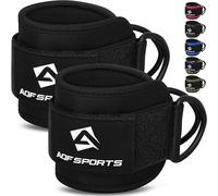 AQF Tobilleras para Polea de Gimnasio, Correas de Tobillo con Doble Anillo en D y Acolchado de Neopreno, Ankle Straps para Máquina de Cable, Glúteos, Piernas, Abductores, Hombre y Mujer